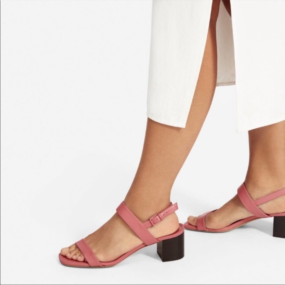 Everlane Size 9 Pink Double Strap Block Heel Sandal